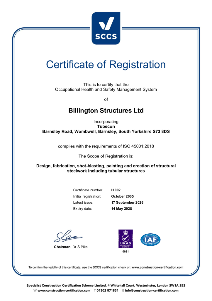BS EN ISO 45001 – Occupational Health and Safety Management System