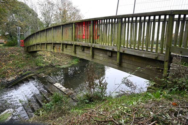 Werrington, Peterborough. Tubecon is fabricating and erecting two pedestrian bridges